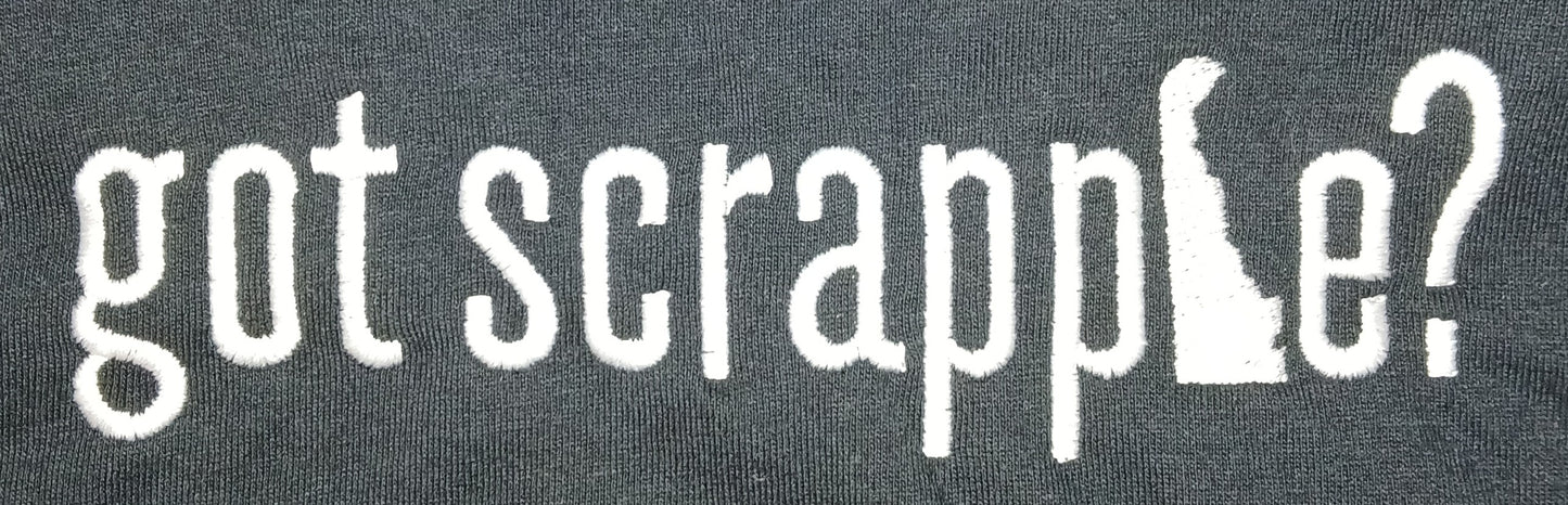 Embroidered Got Scrapple? T-Shirt - Beloved Breakfast Food Tee