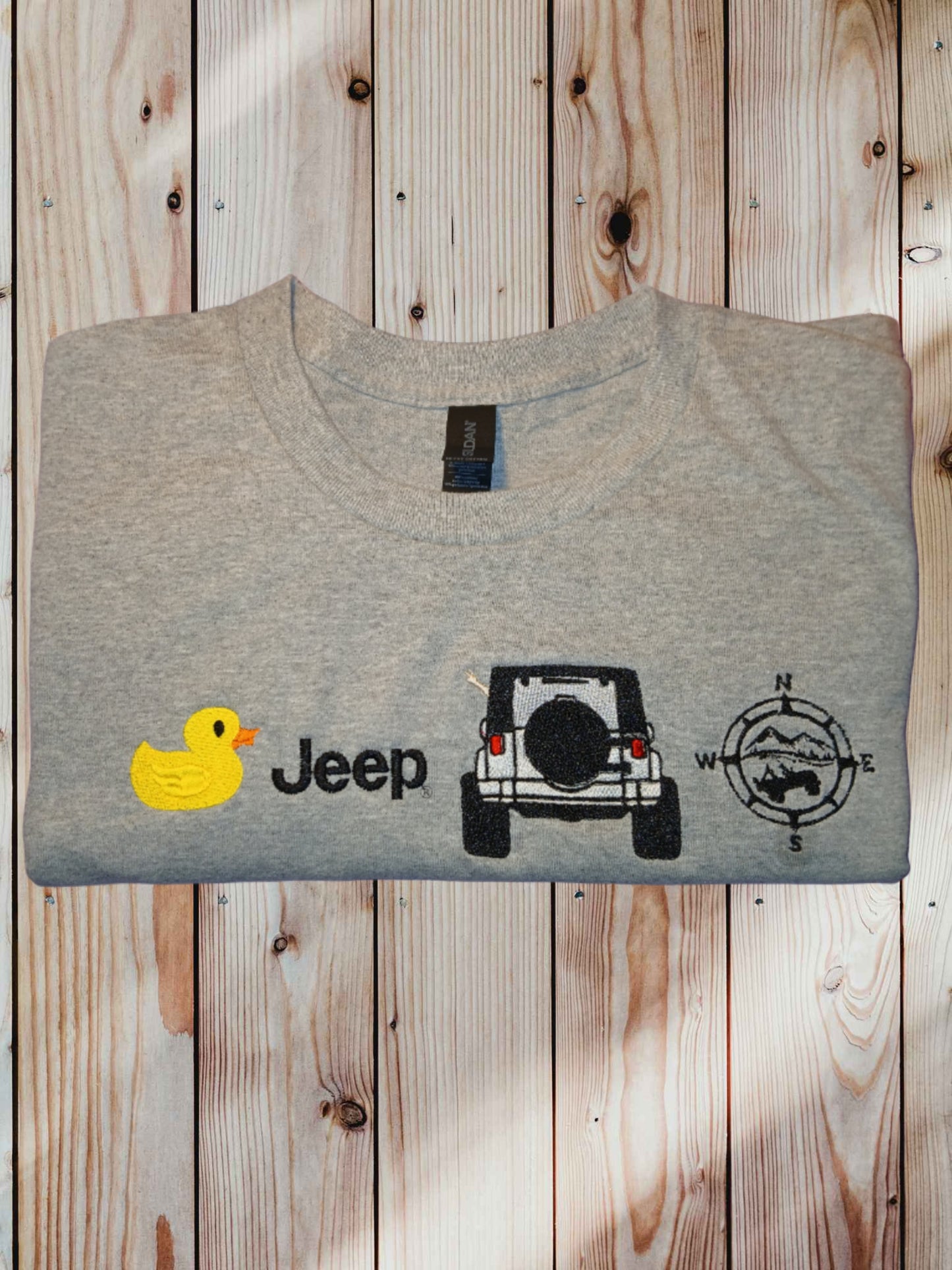 Duck Jeep Adventure Embroidered T-Shirt