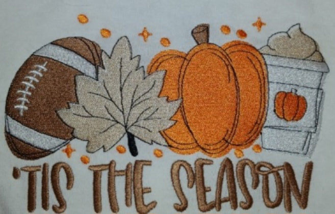 ๐Tis the Season Fall Embroidered T-shirt