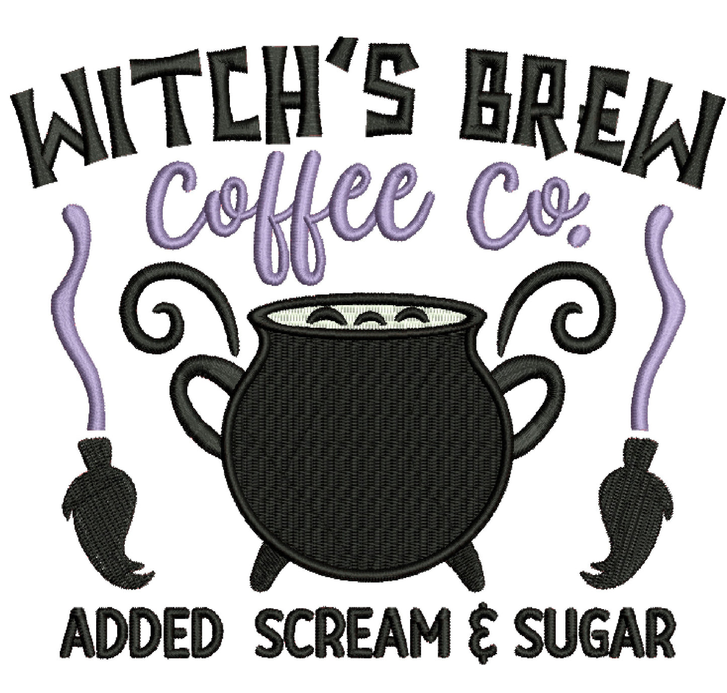Witch's Brew Coffee Co. Embroidered Waffle Weave Kitchen Towels (Set of 2)