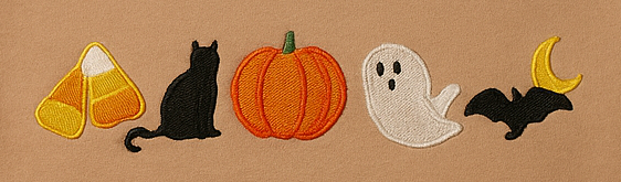 π Halloween Embroidered T-Shirt - Spooky Squad Design