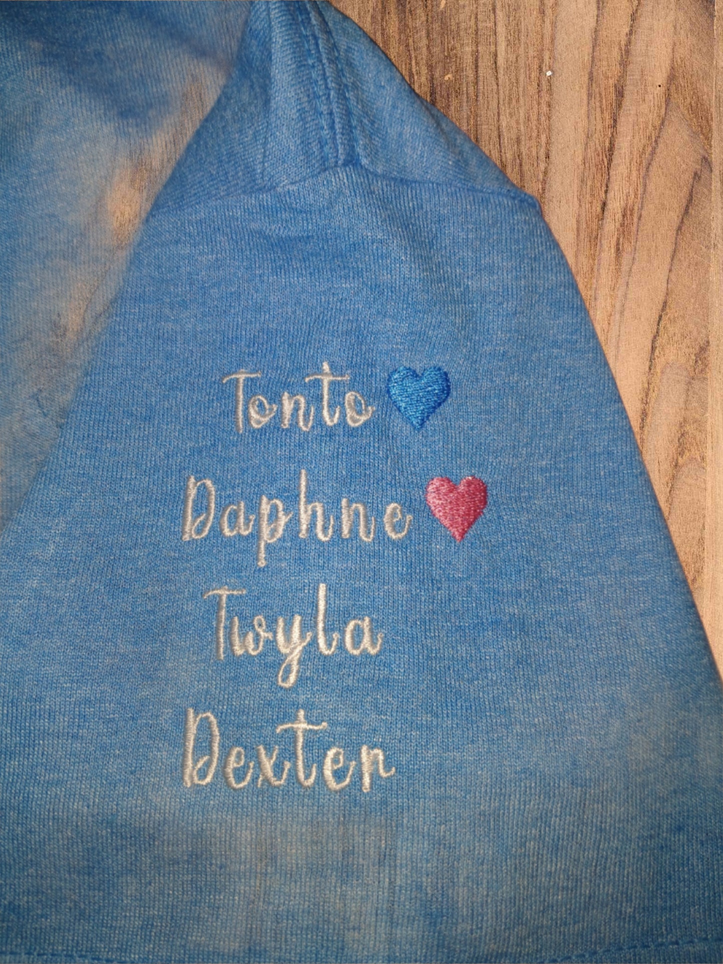 Dog Mama double applique, personalized embroidered t-shirt