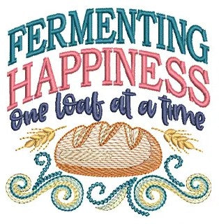 'Fermenting Happiness One Loaf at a Time' Embroidered Apron ✨
