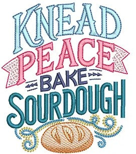 Knead Peace Bake Sourdough' Embroidered Apron 🥖