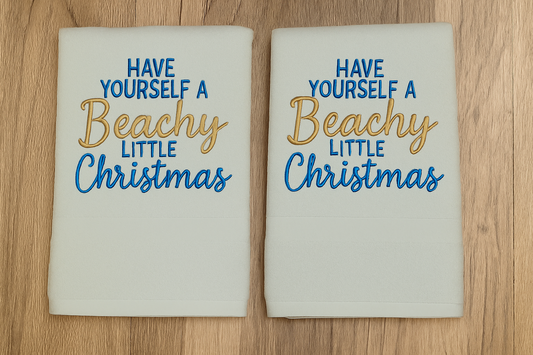 Have Yourself a Beachy Little Christmas Hand Towels