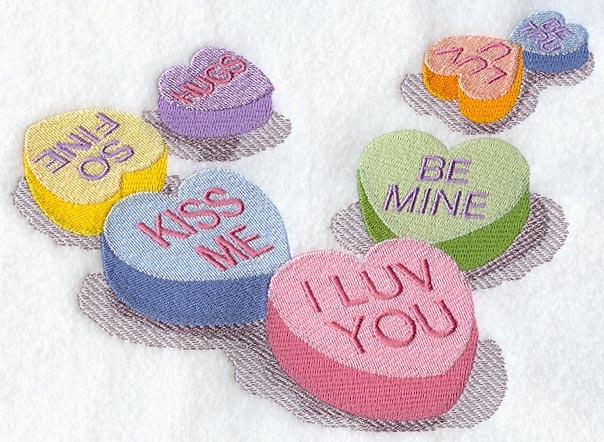 Conversation Hearts Embroidered Sweatshirt