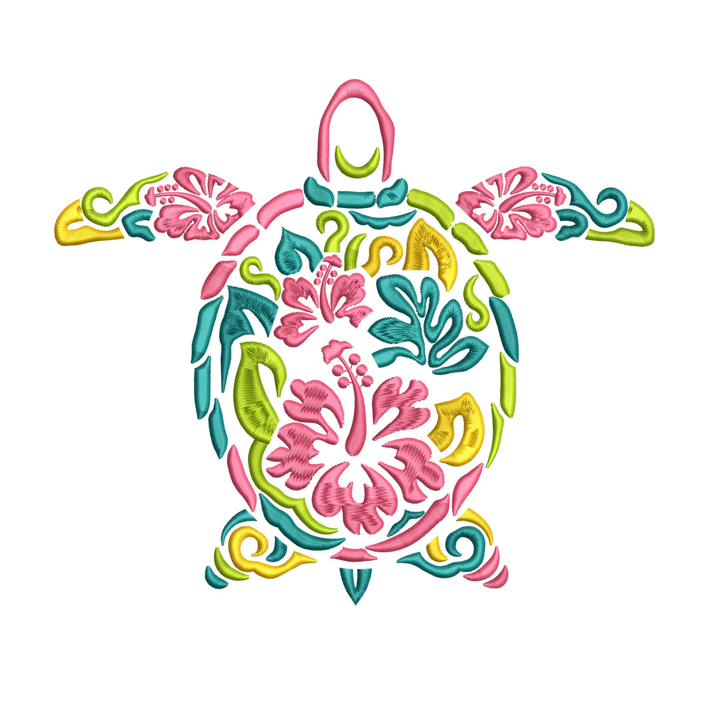 Floral Sea Turtle Embroidered Sweatshirt