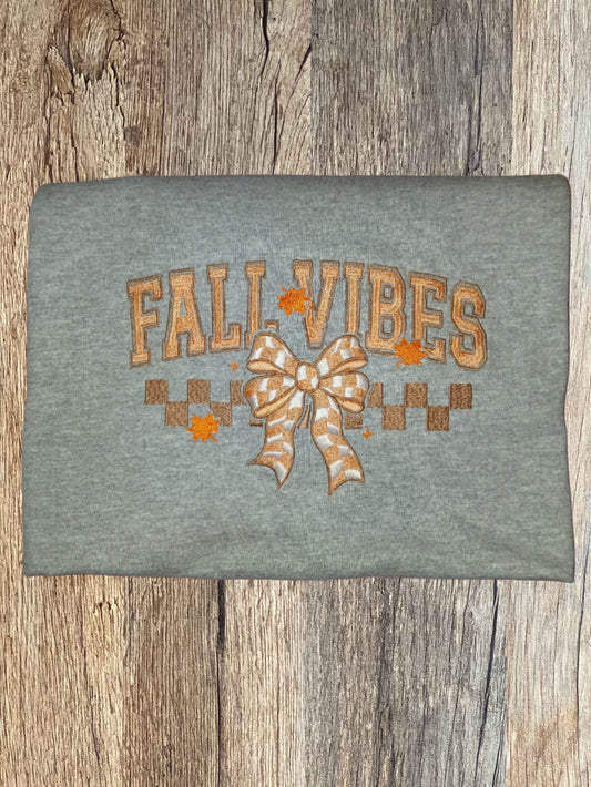 🎃👻Embroidered Fall Vibes Autumn T-shirt