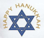 Happy Hanukkah Embroidered Sweatshirt - Star of David Design