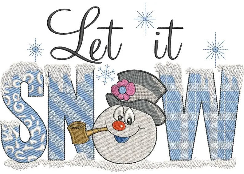 Let it Snow Frosty Embroidered Sweatshirt