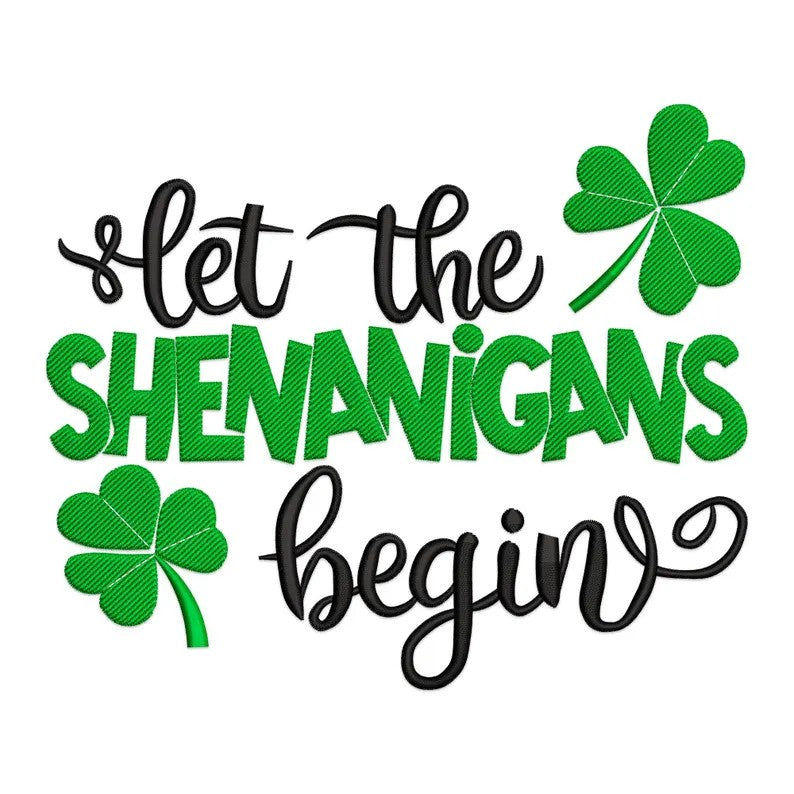 Let the Shenanigans Begin Embroidered Sweatshirt