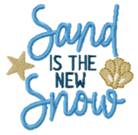 Sand is the New Snow Embroidered Hand Towels