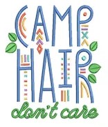 Camp Hair Don't Care - Embroidered Camping T-Shirt