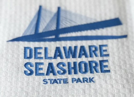Delaware Seashore State Park Embroidered Kitchen Towel - Set of 2