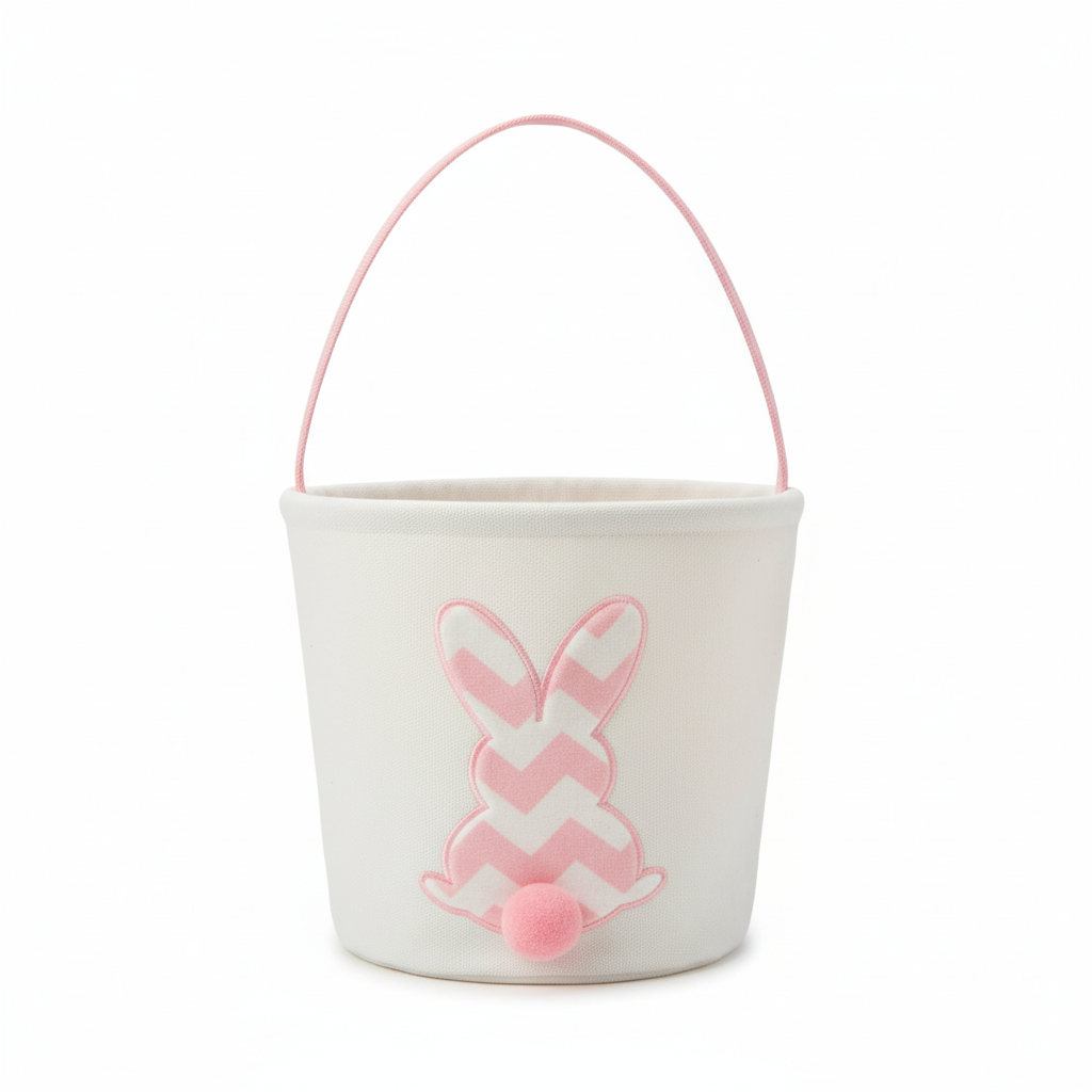 Personalized Embroidered Velour Easter Bunny Bucket