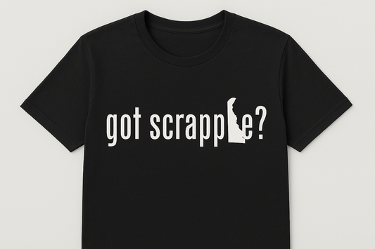 Embroidered Got Scrapple? T-Shirt - Beloved Breakfast Food Tee