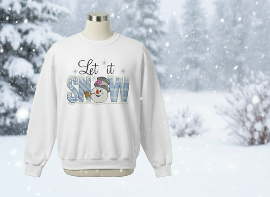 Let it Snow Frosty Embroidered Sweatshirt