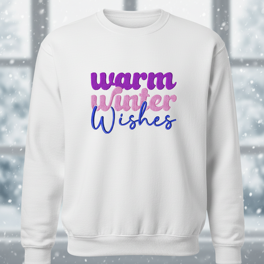 Warm Winter Wishes Embroidered Sweatshirt