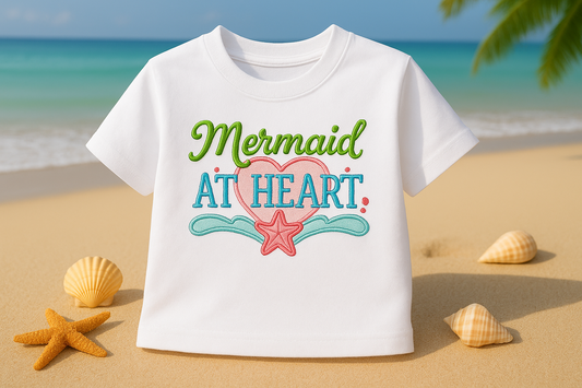 Mermaid At Heart Embroidered T-Shirt