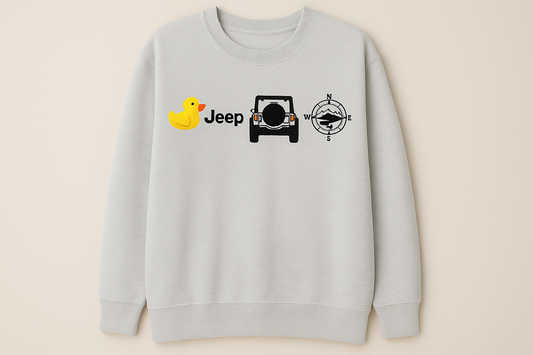 Duck Jeep Adventure Embroidered Sweatshirt