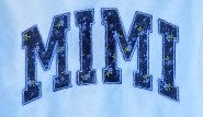 Mimi Embroidered Sweatshirt - Floral Lettering Grandmother Gift