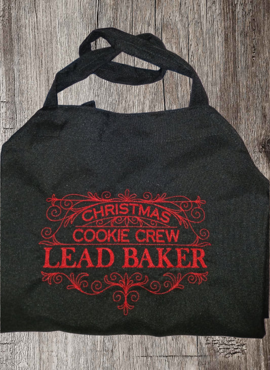 🎅 Christmas Cookie Crew Lead Baker Embroidered Apron