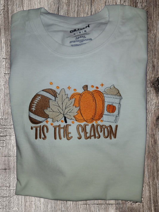 🍁Tis the Season Fall Embroidered T-shirt