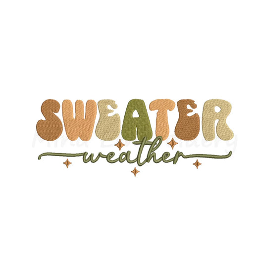 Embroidered "Sweater Weather" sweatshirt