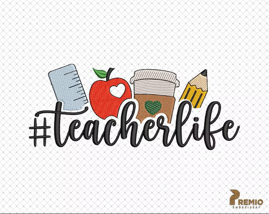 #teacherlife Custom Embroidered Sweatshirt