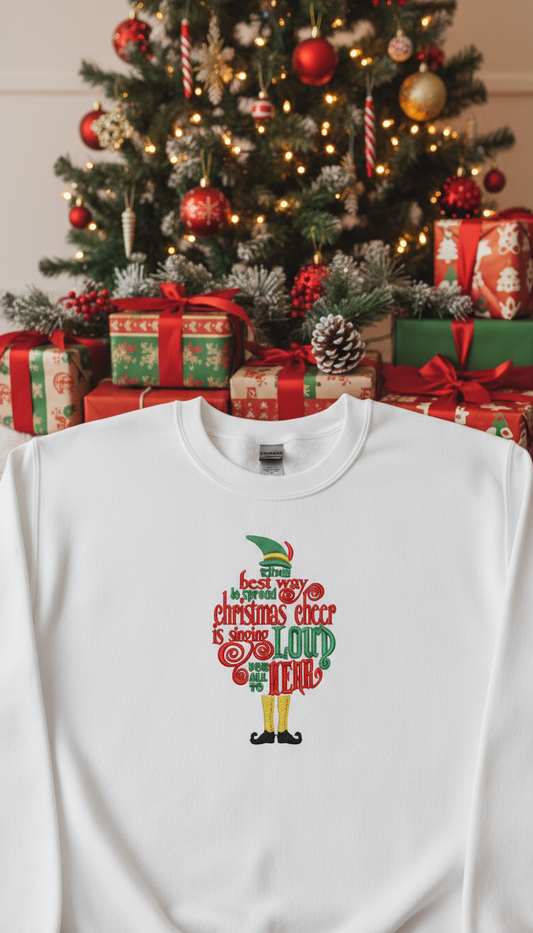 The Best Way to Spread Christmas Cheer Embroidered Sweatshirt