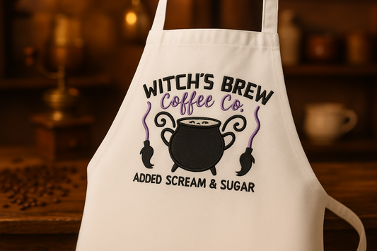 Witch's Brew Coffee Co. Embroidered Apron